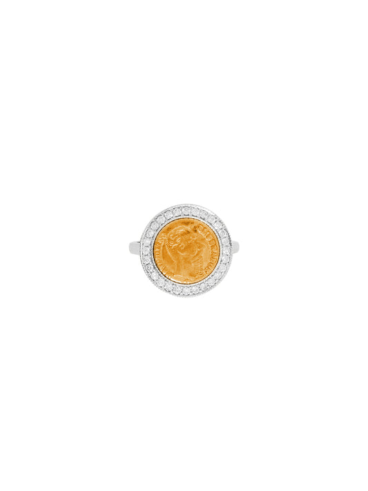 Fiorina Jewellery Gold Button Pinkie Ring