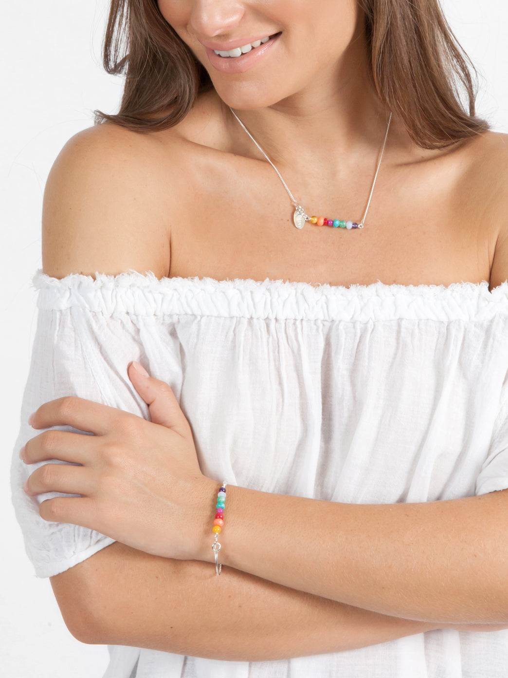 Fiorina Jewellery Silver Friendship Necklace Chakra Model