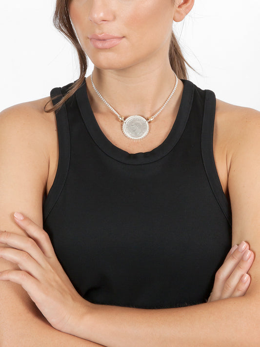 Fiorina Jewellery Falcon Choker Necklace Model