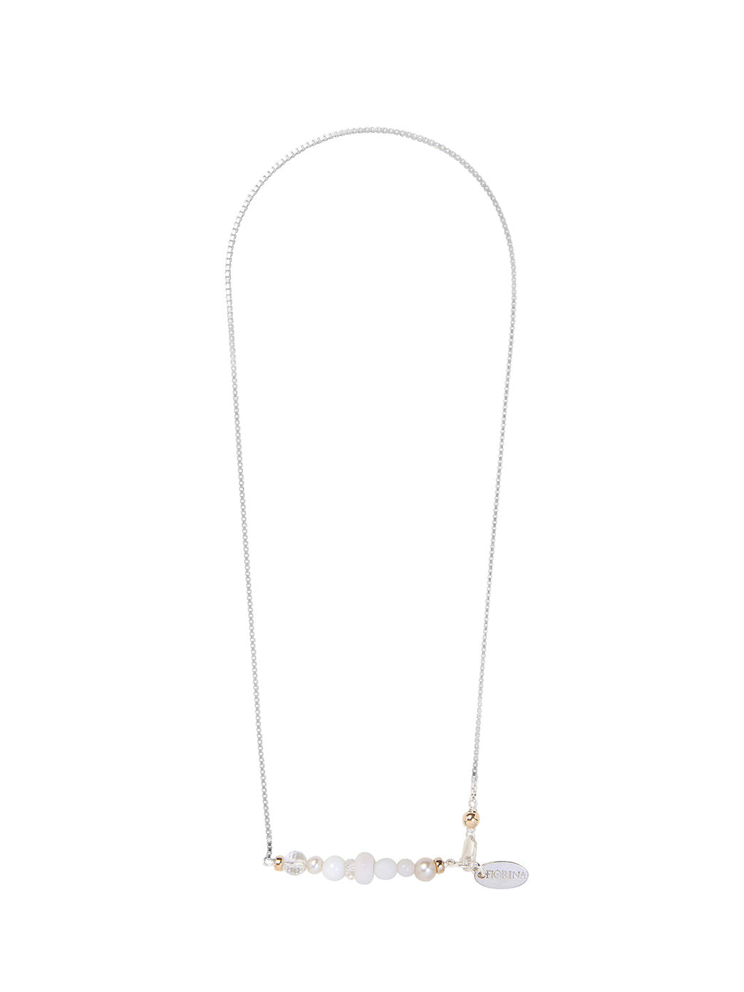 Fiorina Jewellery Ombre Necklace White Stones
