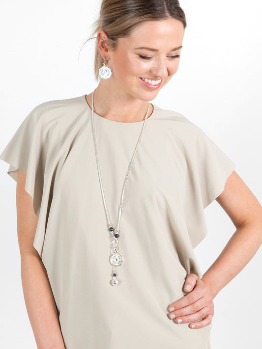 Fiorina Jewellery Silver Encased Jupiter Necklace Model