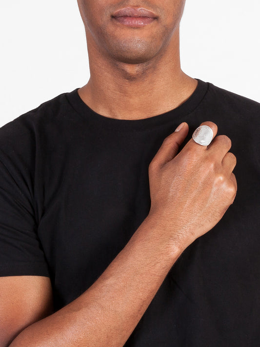 Fiorina Jewellery Bent coin Ring Mens Model