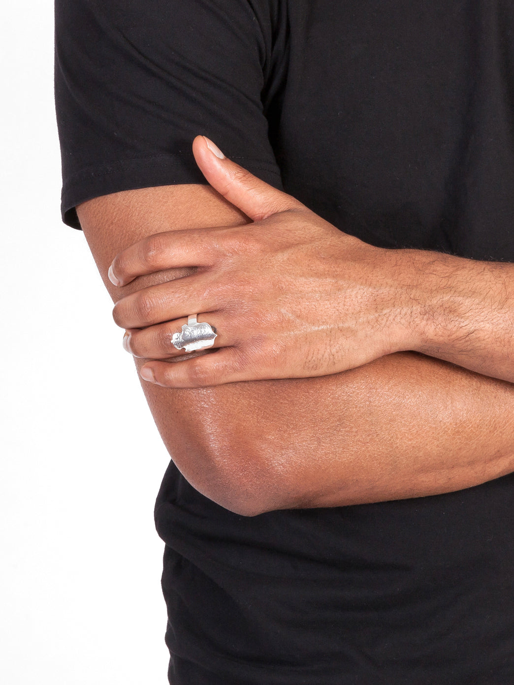 Fiorina Jewellery Mens Shield Ring Model