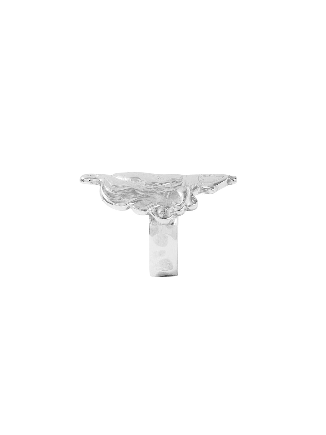 Fiorina Jewellery Leone Bent Shield Ring Side View