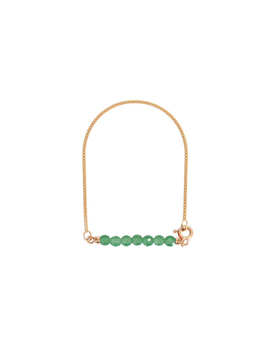 Gold Friendship Bracelet Green Aventurine