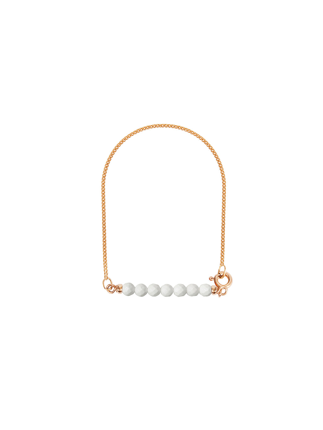 Fiorina Jewellery Gold Friendship Bracelet White Agate