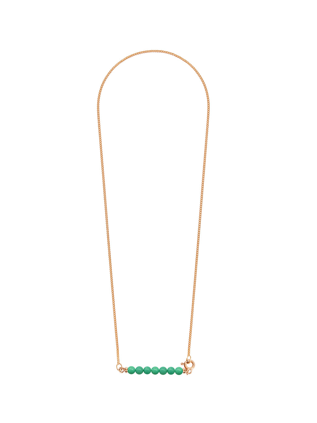 Fiorina Jewellery Gold Friendship Necklace Chrysoprase