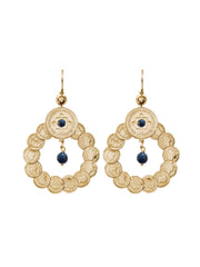Fiorina Jewellery Gold Messina Earrings Blue Sapphire