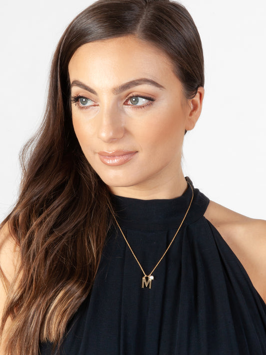Fiorina Jewellery Gold Alphabet Street Necklace Model