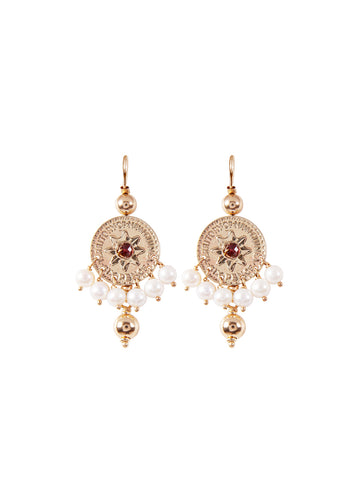 Gold Dahlia Earrings