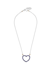 Fiorina Jewellery Heart Love Necklace Blue Sapphire