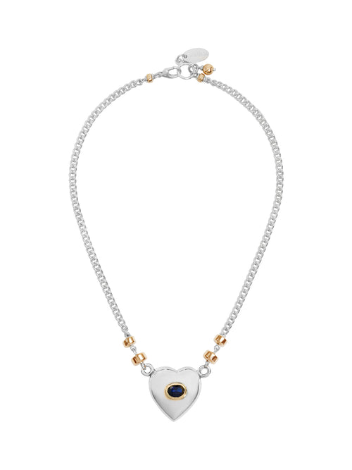 Fiorina Jewellery Jewel Heart Necklace Blue Sapphire