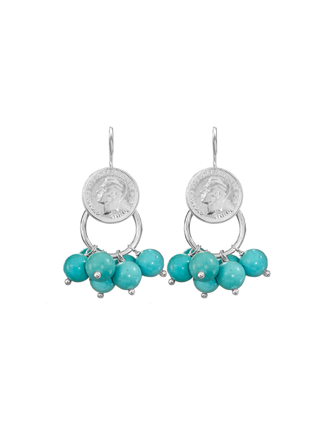 Fiorina Jewellery Jumbo Cha Cha Earrings Turquoise