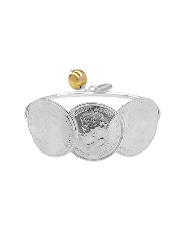 Alia Bangle with Gold Encased Coin