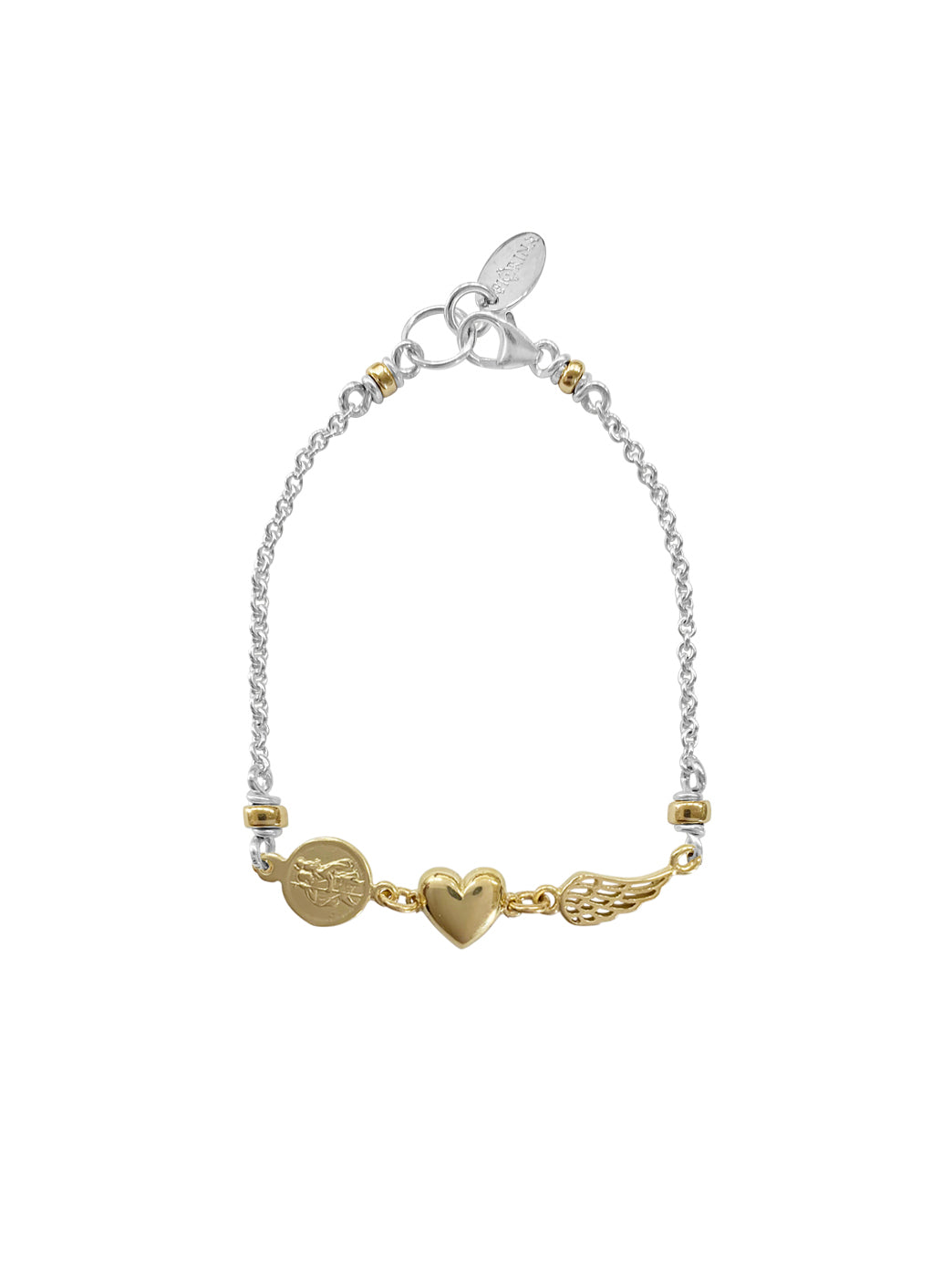 Fiorina Jewellery Mosaic Bracelet Saint Christopher Heart Wing
