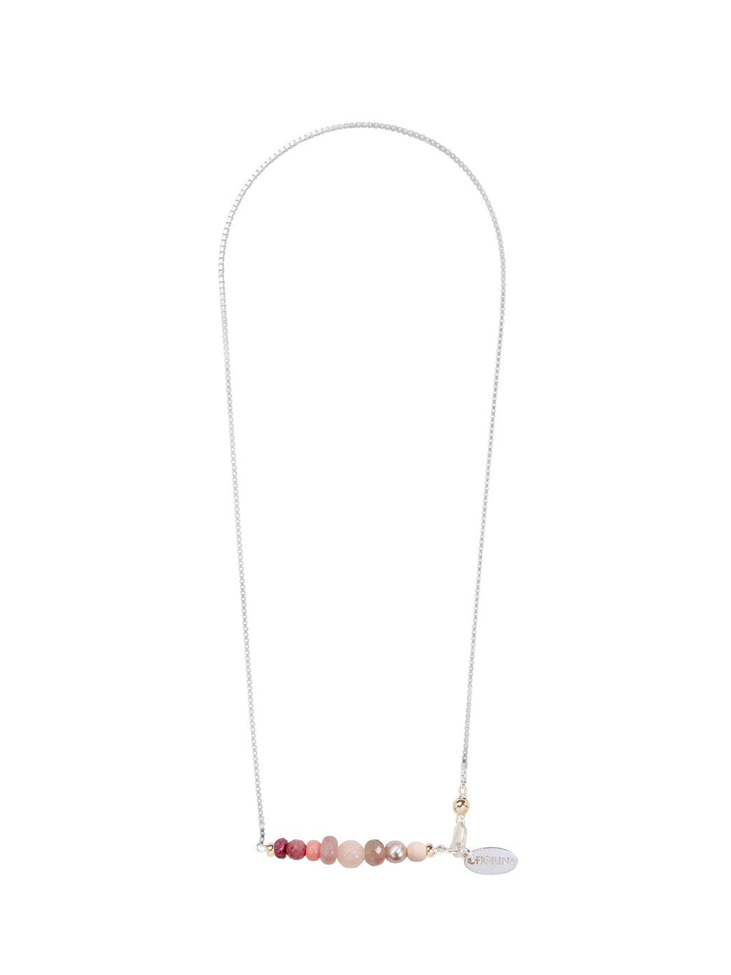 Fiorina Jewellery Ombre Necklace Pink Stones