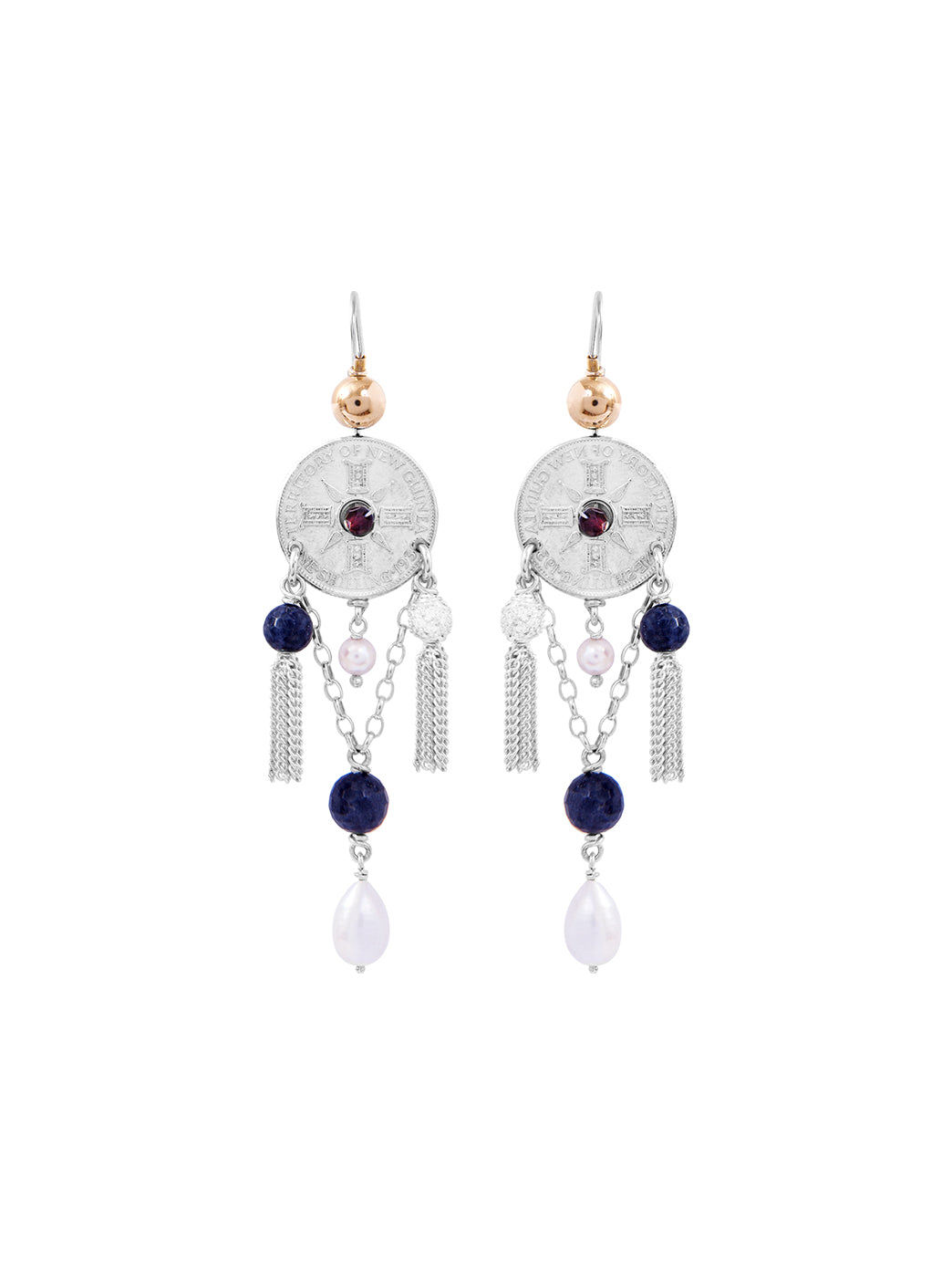 Fiorina Jewellery Raj Princess Earrings Blue Sapphire