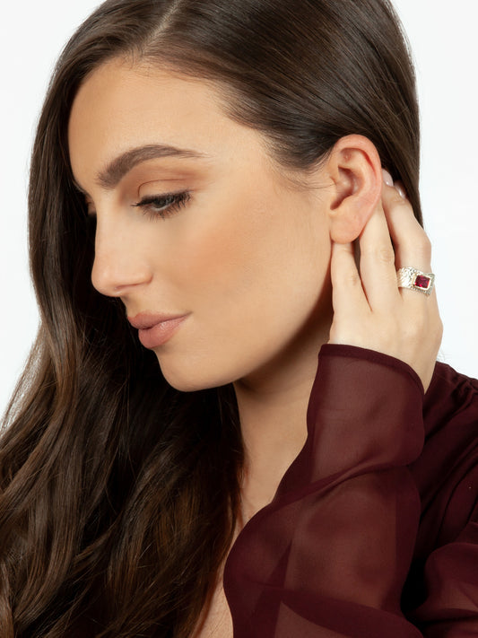 Fiorina Jewellery Reuben Ring Ruby Model