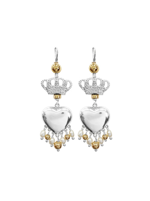 Fiorina Jewellery Royal Valentina Earrings Pearl & Gold