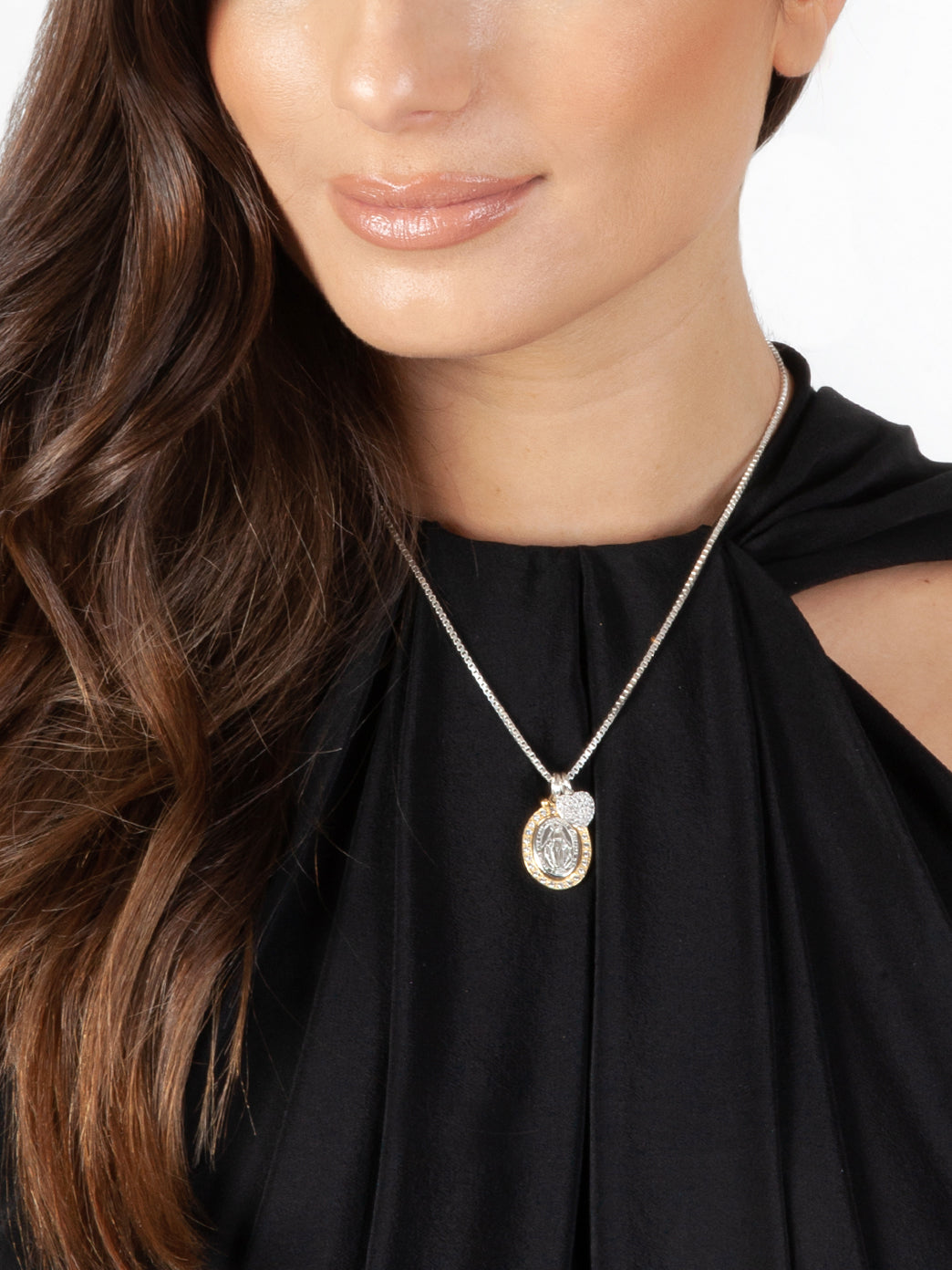 Fiorina Jewellery Saint Mary Medallion Necklace Model