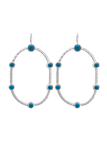 Gold & Turquoise Hoops