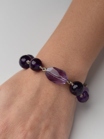 Amethyst Bracelet with Coin