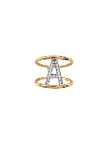 Gold Bent 3p Pinkie Ring