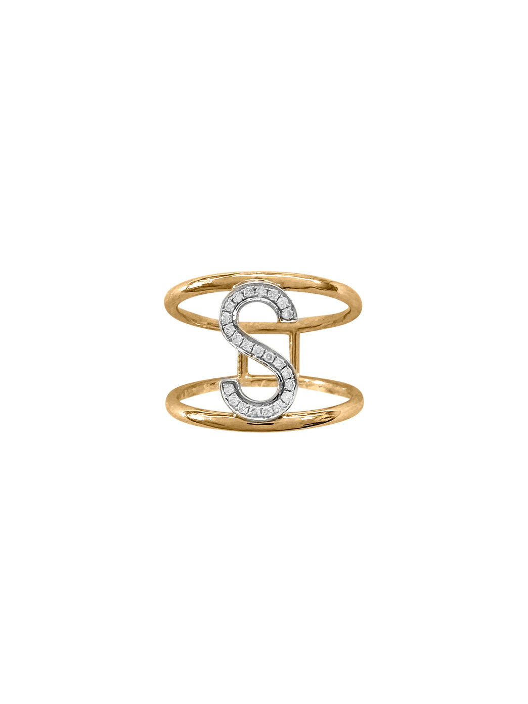 Fiorina Jewellery Diamond and Gold Alphabella Ring S