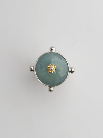 Fiorina Jewellery Aquamarine Fishband Ring