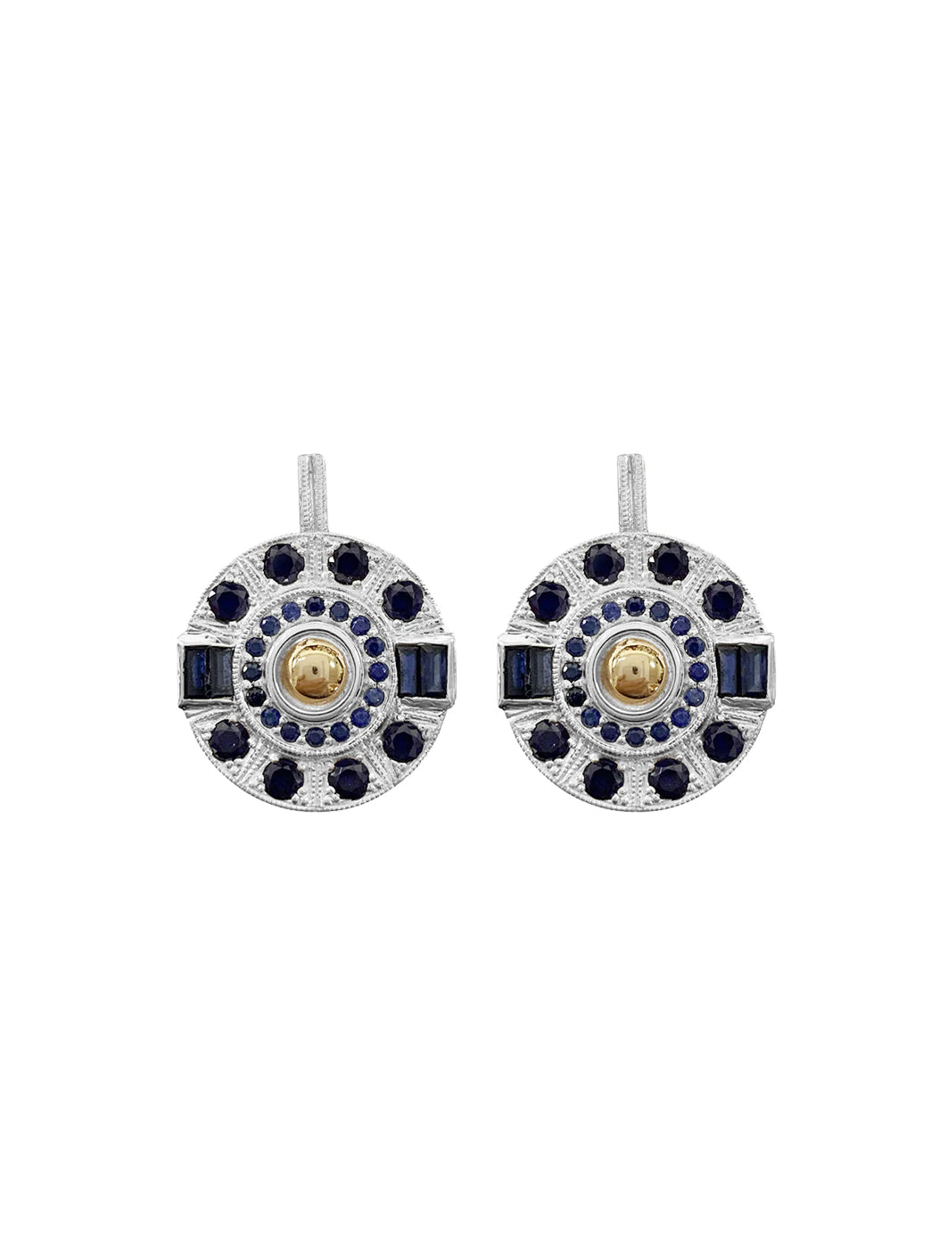 Fiorina Jewellery Aztec Earrings Blue Sapphire