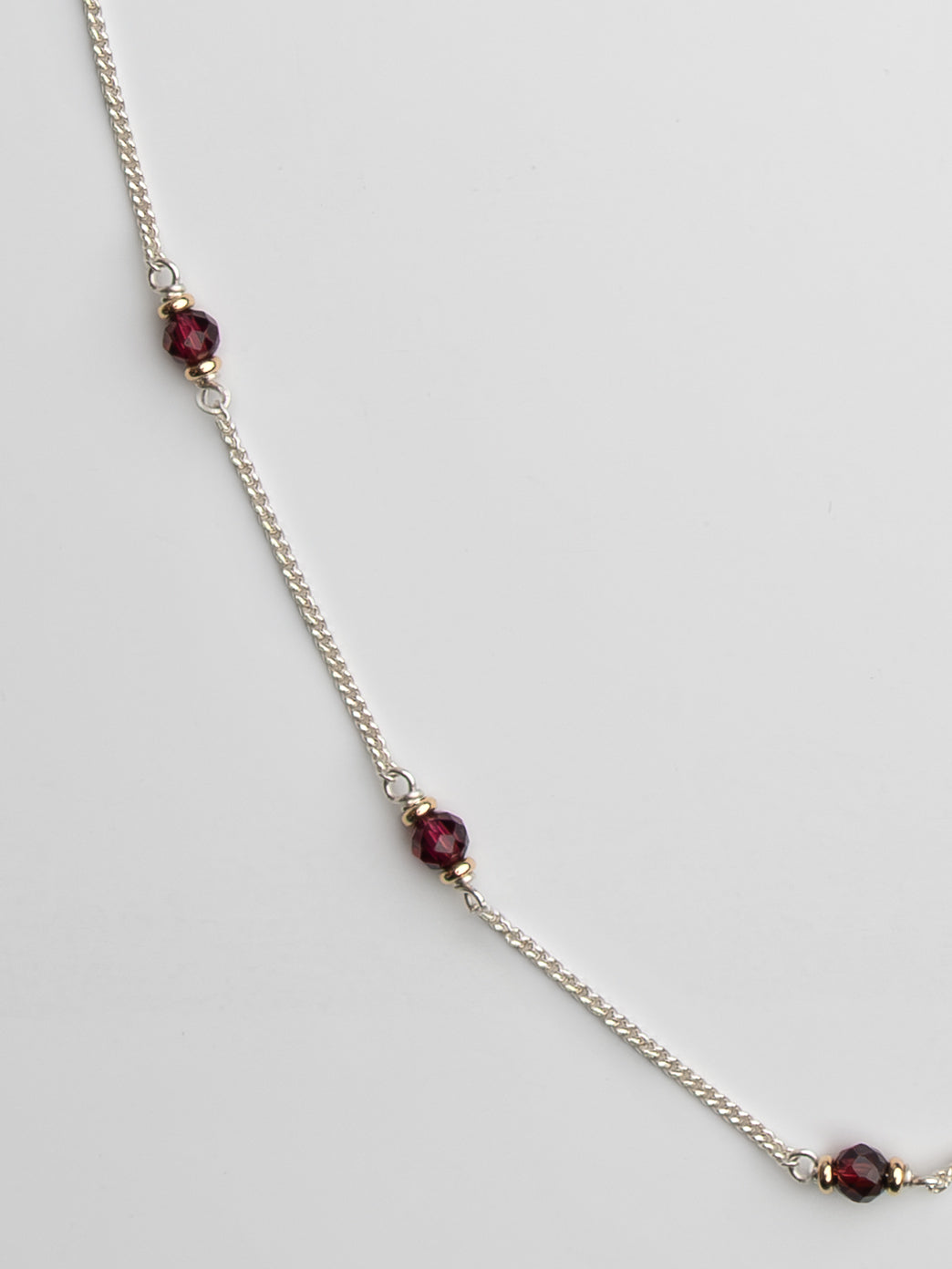 Fiorina Jewellery Bellini Garnet Necklace Side View