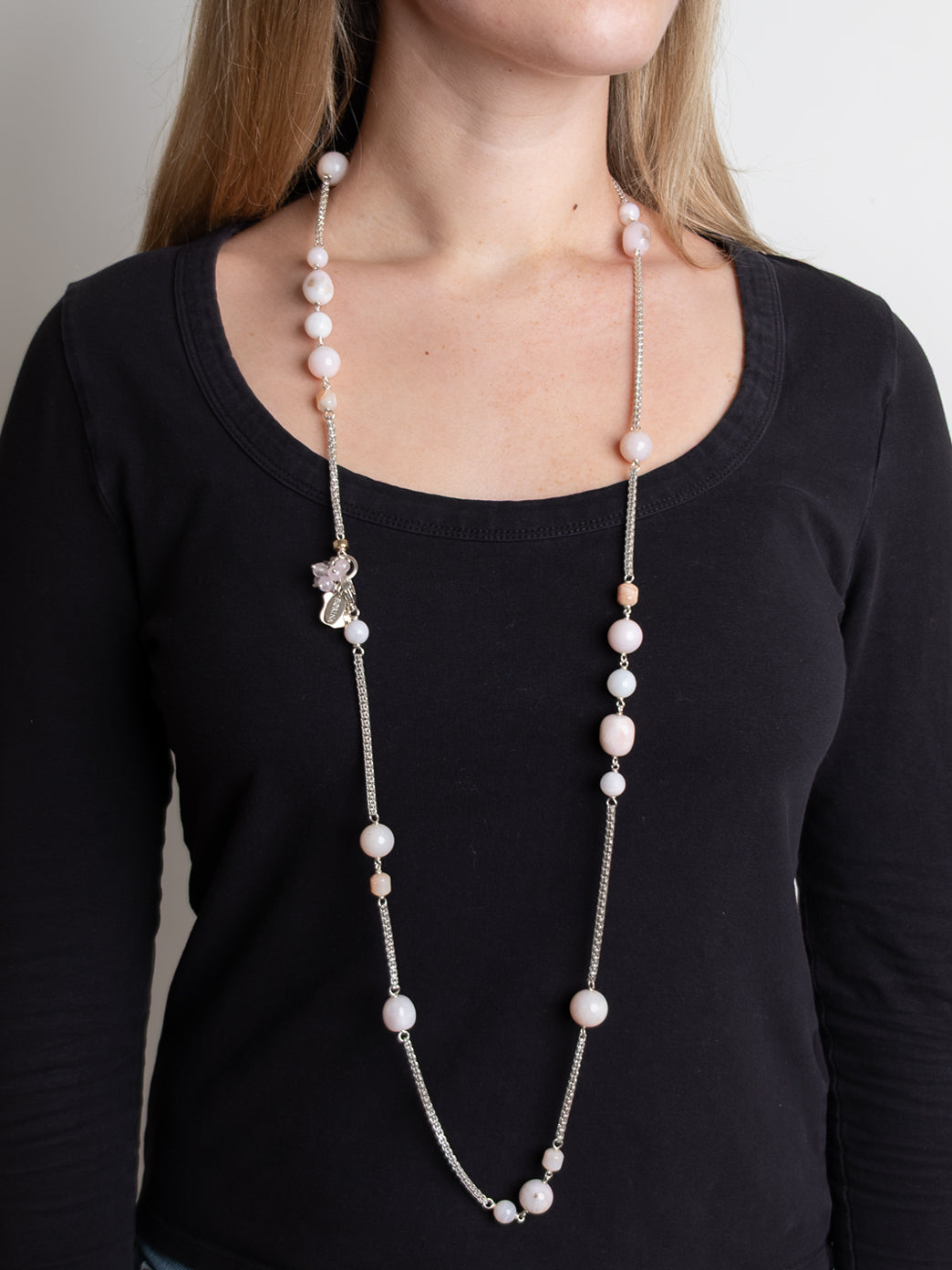 Fiorina Jewellery Birthday Necklace Pink Opal