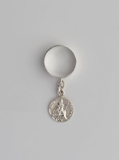 Coin Flip Pinkie Ring