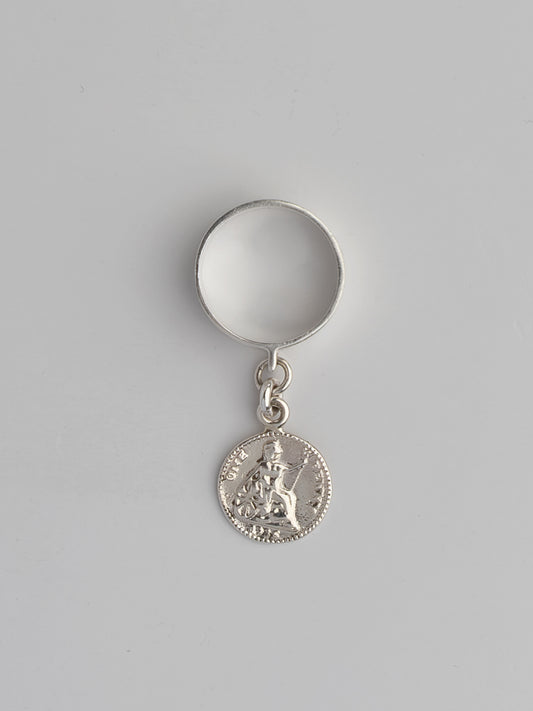 Coin Flip Pinkie Ring