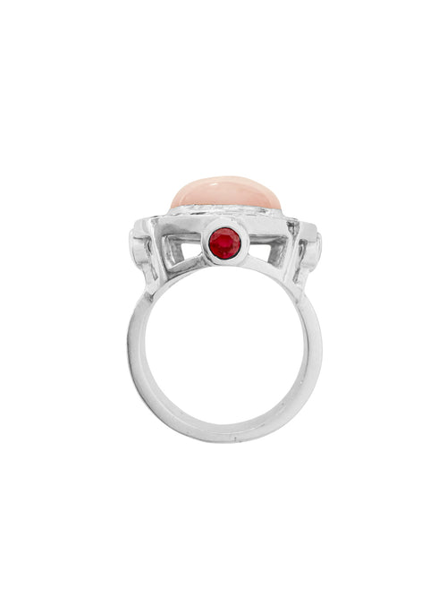 Fiorina Jewellery Delphine Ring Pink Side View