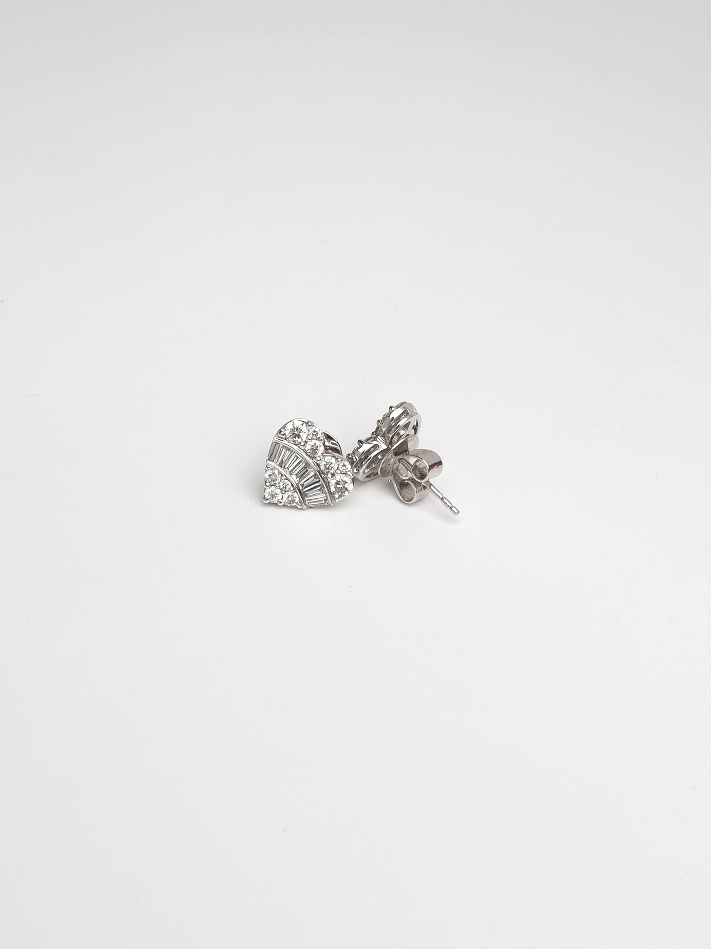 Diamond Earring Heart Studs