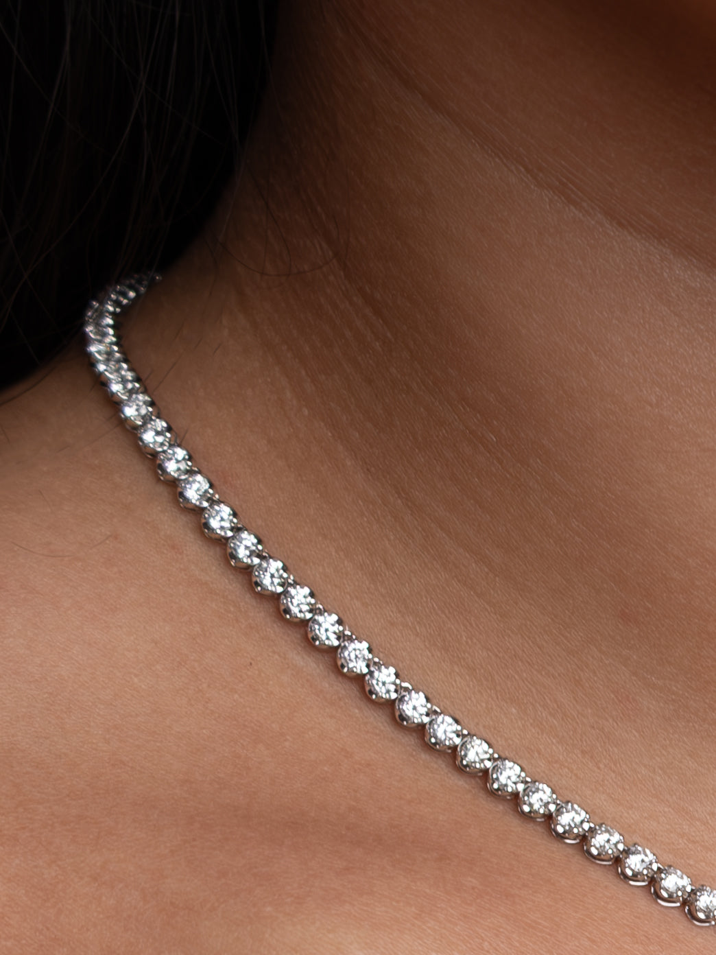 Fiorina Jewellery Diamond Tennis Necklace Model