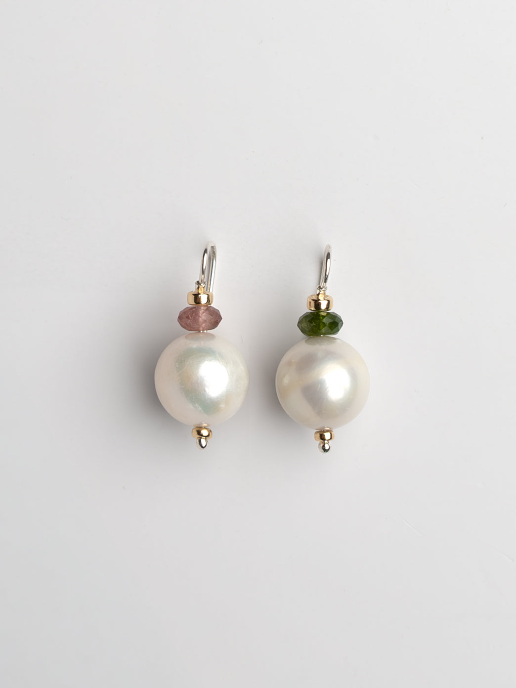 Edison Pearl Earrings with Tourmaline