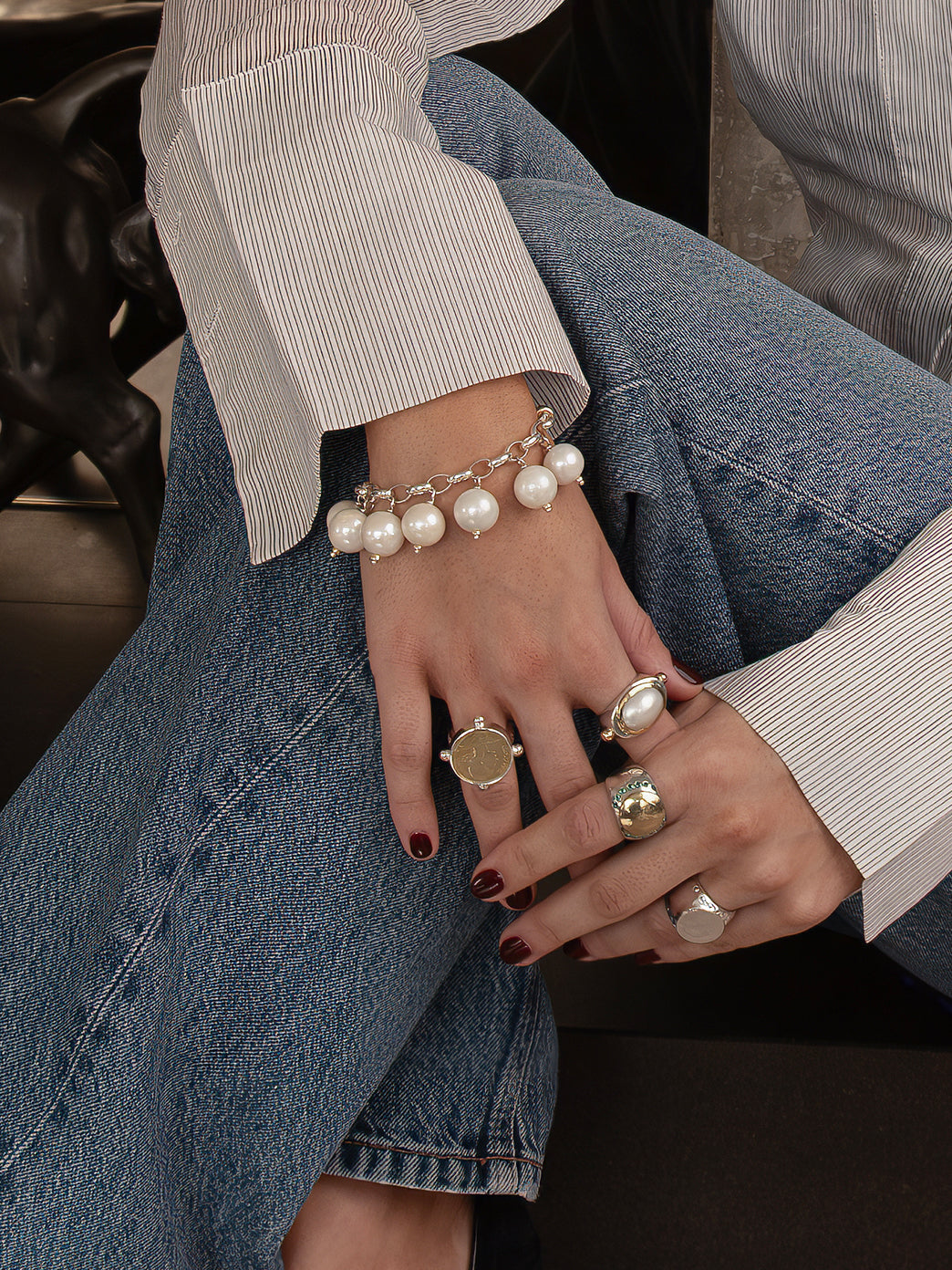 Edison Pearl Rattle Bracelet