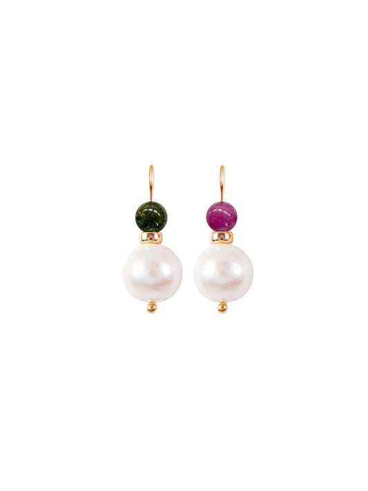Fiorina Jewellery Gold Elite Double Ball Earrings