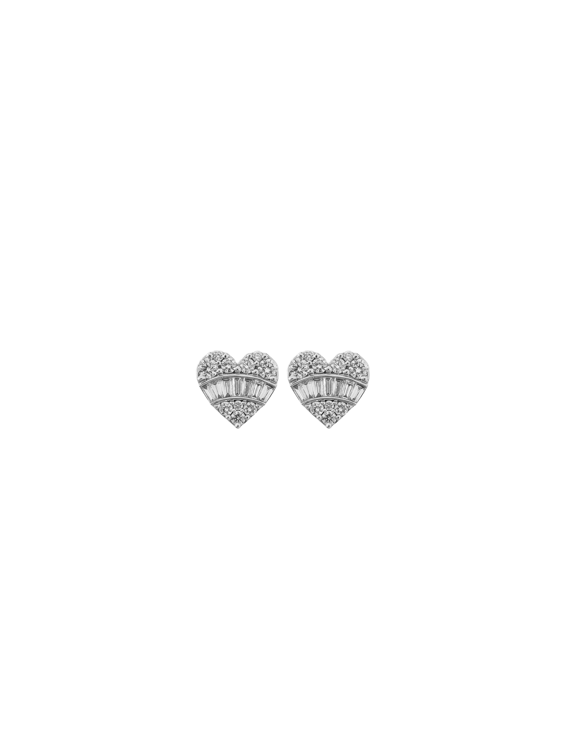 Fiorina Jewellery Diamond Heart Studs