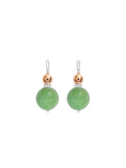 Fiorina Jewellery Double Ball Earrings Chrysoprase