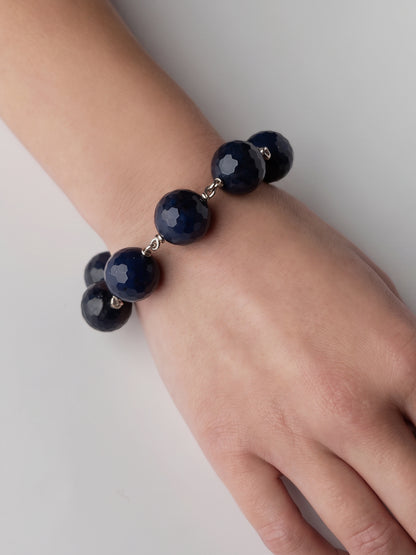 Sodalite Bracelet with Shield