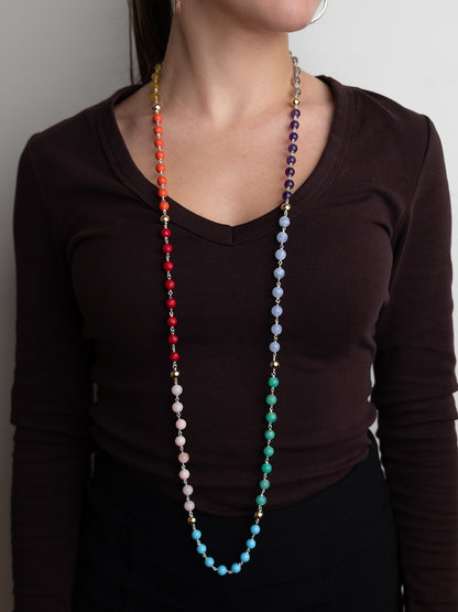 Multi Colour Wrap Necklace