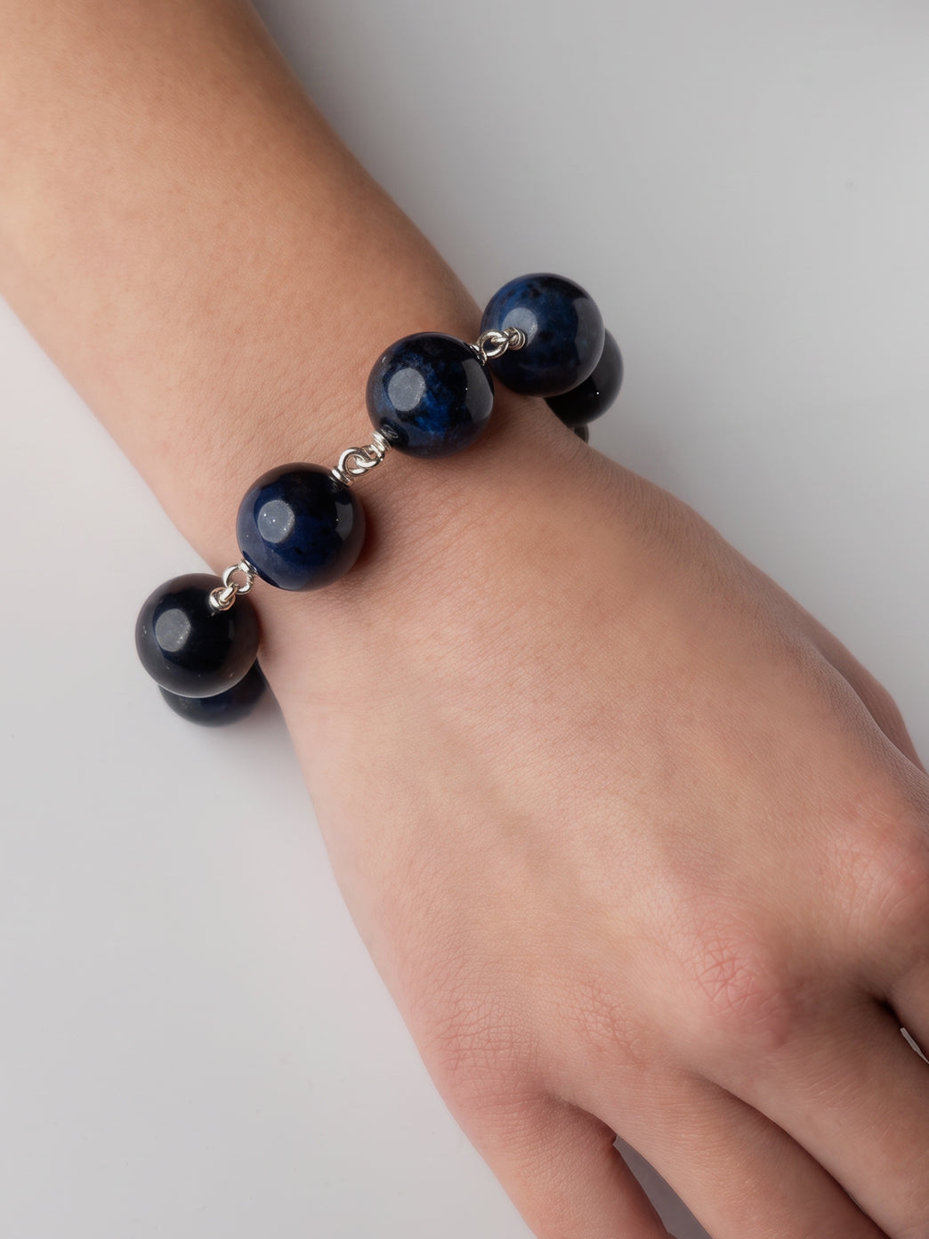 Sodalite Bracelet with Shield