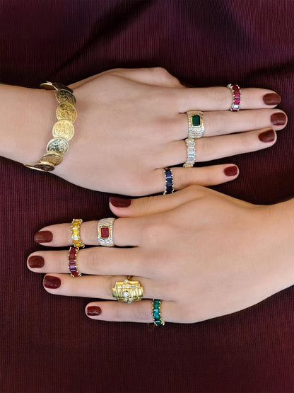 Fiorina Jewellery Gold Cuba Rings