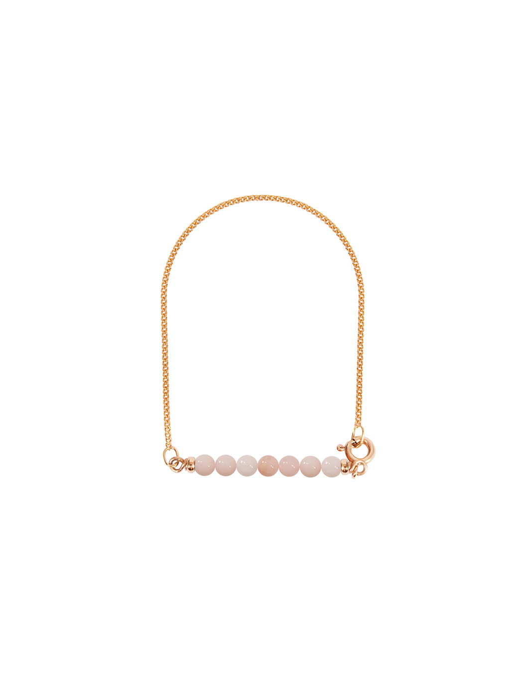 Fiorina Jewellery Gold Friendship Bracelet Pink Opal