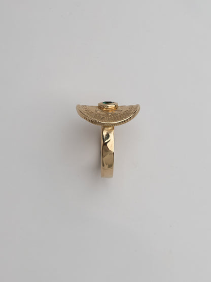 Gold Joy Bent Coin Ring