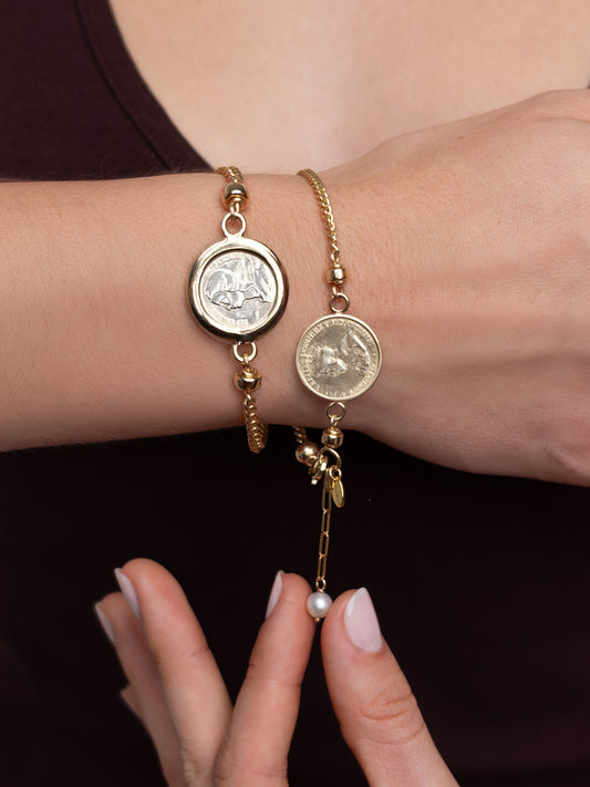 Gold 6p Heads Up Bracelet