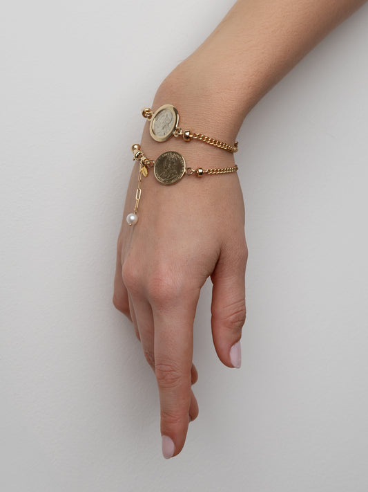 Fiorina Jewellery Gold Mini Moneta Bracelet Model